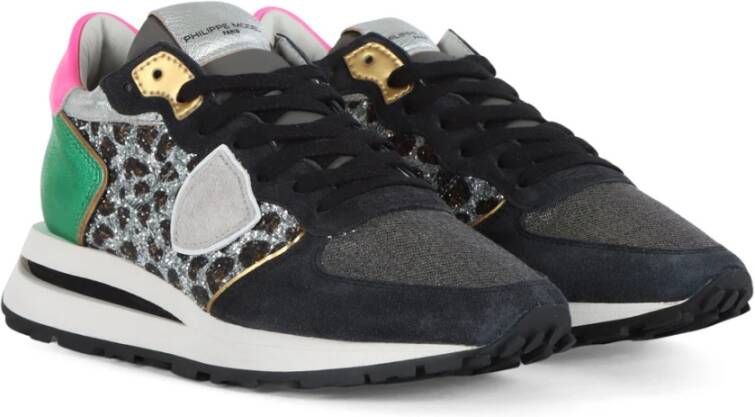 Philippe Model Leren en stoffen sneakers Tropez Haute Multicolor Dames