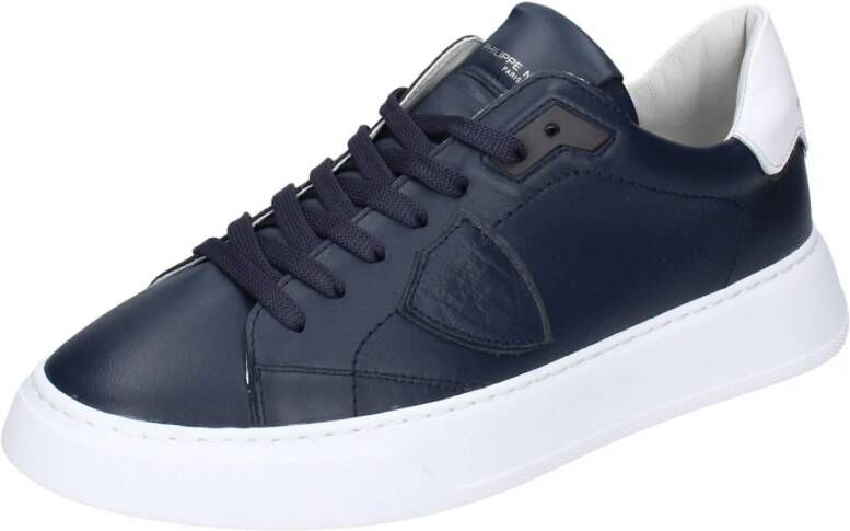 Philippe Model Leren Heren Sneakers Stijlvolle Schoenen Blue Heren