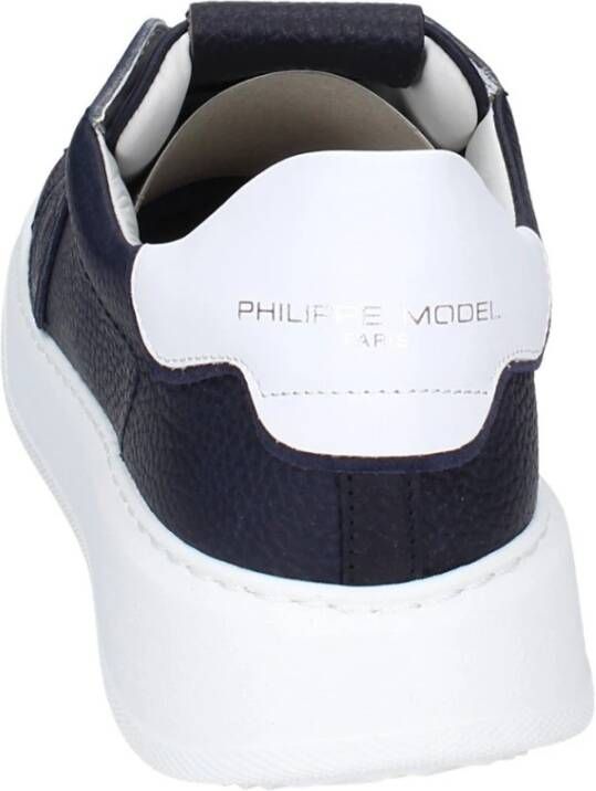 Philippe Model Leren Heren Sneakers Stijlvolle Schoenen Blue Heren