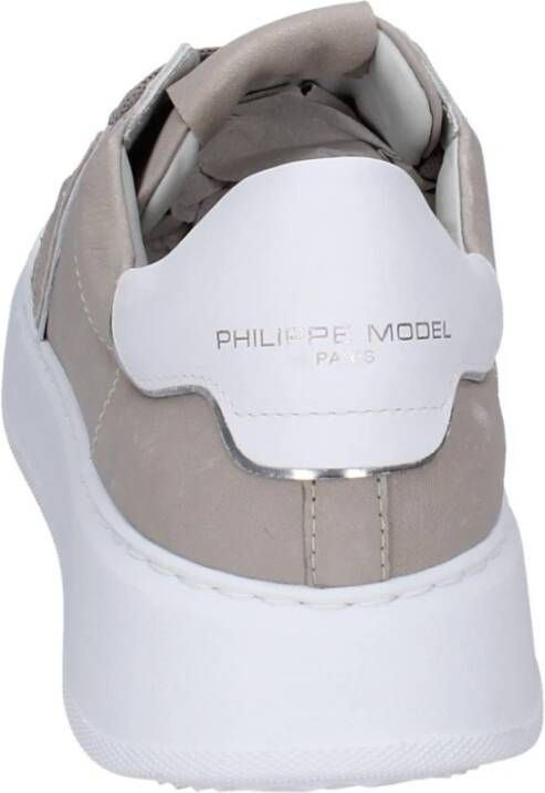 Philippe Model Leren Heren Sneakers Stijlvolle Schoenen Gray Heren