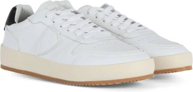 Philippe Model Leren Sneakers met Logo Patch White Heren