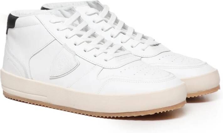 Philippe Model Leren sneakers met siernagel White Heren