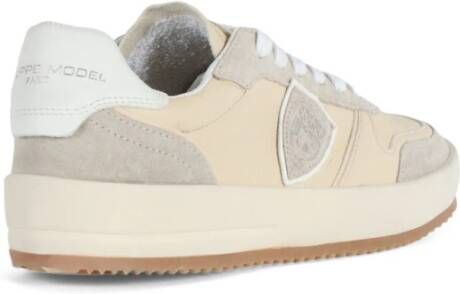 Philippe Model Leren Sneakers met Veters Beige Dames