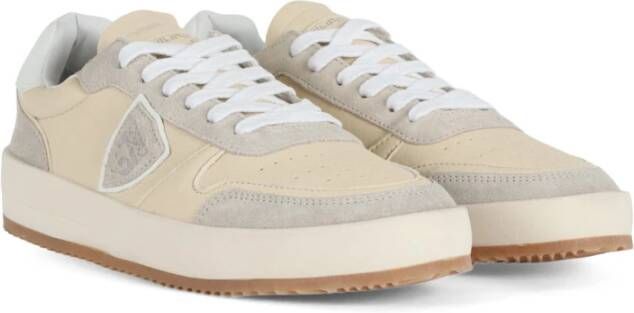 Philippe Model Leren Sneakers met Veters Beige Dames