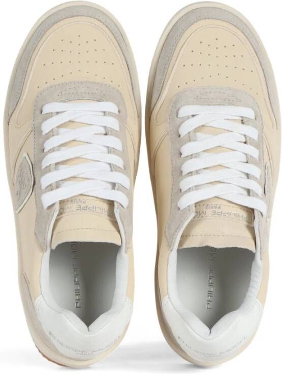 Philippe Model Leren Sneakers met Veters Beige Dames