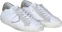 Philippe Model Leren Sneakers Wit Groen White Heren - Thumbnail 2