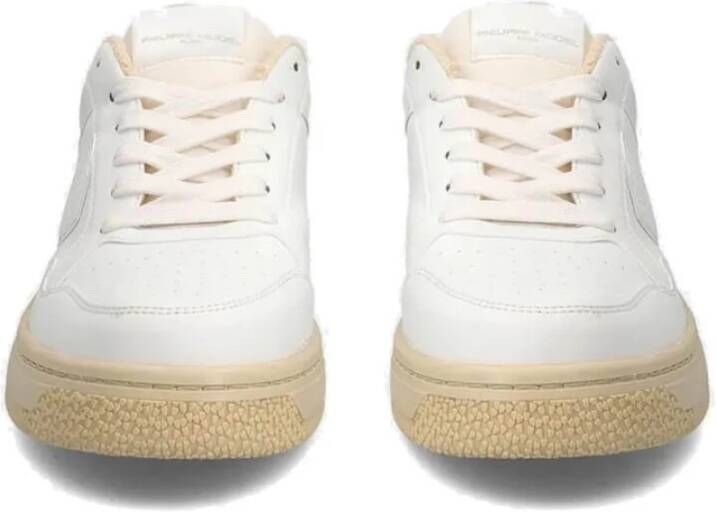 Philippe Model Leren Vetersneakers voor Mannen White Heren