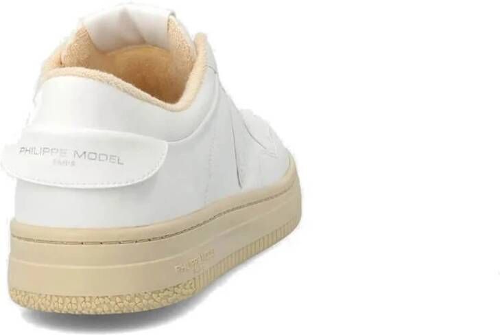 Philippe Model Leren Vetersneakers voor Mannen White Heren