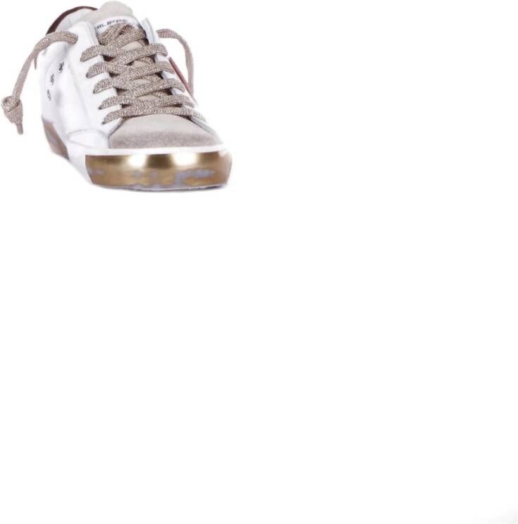 Philippe Model Logo Sneakers met leren bovenwerk White Dames