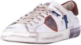 Philippe Model Logo Sneakers Suède Rubberen Zool Geborduurd White Heren