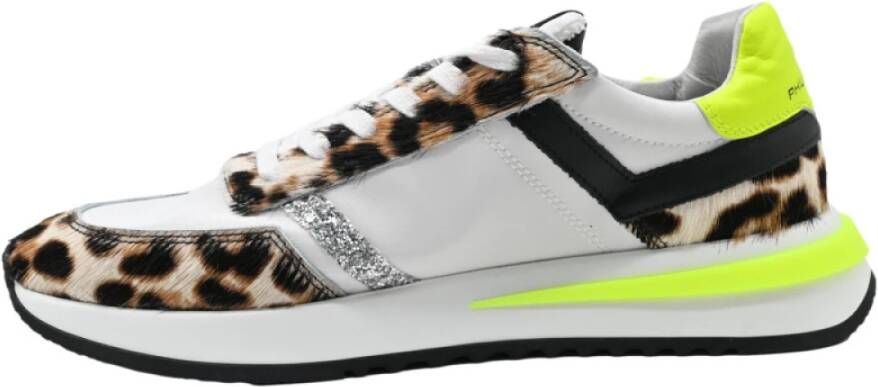 Philippe Model Luipaardprint Lage Top Sneakers Multicolor Heren