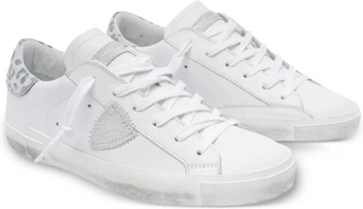 Philippe Model Luipaardprint Sneakers voor Vrouwen White Dames