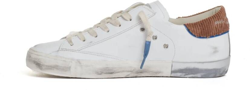 Philippe Model Luxe Leren Witte Sneakers Aw24 White Heren