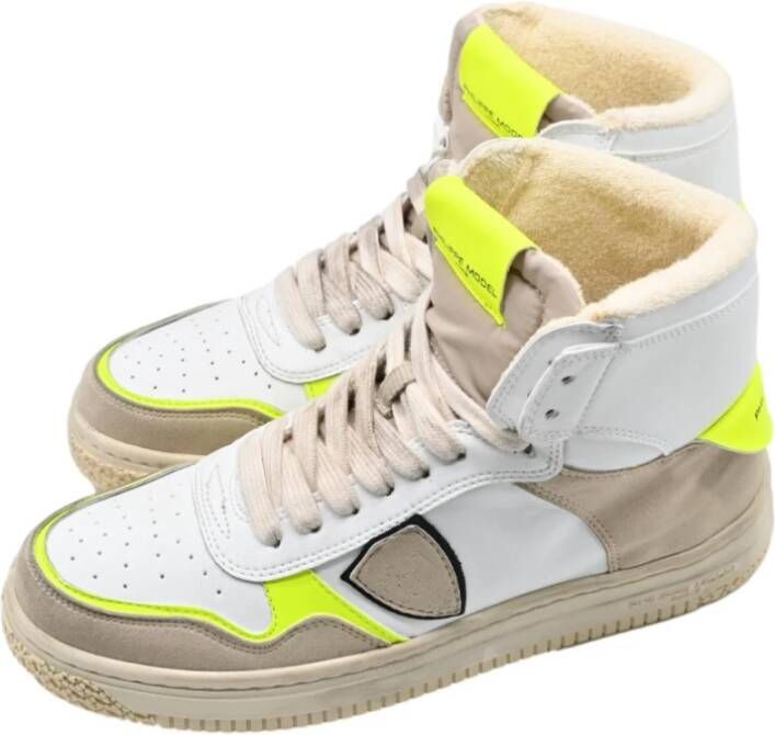 Philippe Model Lyon High Dames Sneakers Geel Mix Multicolor Dames