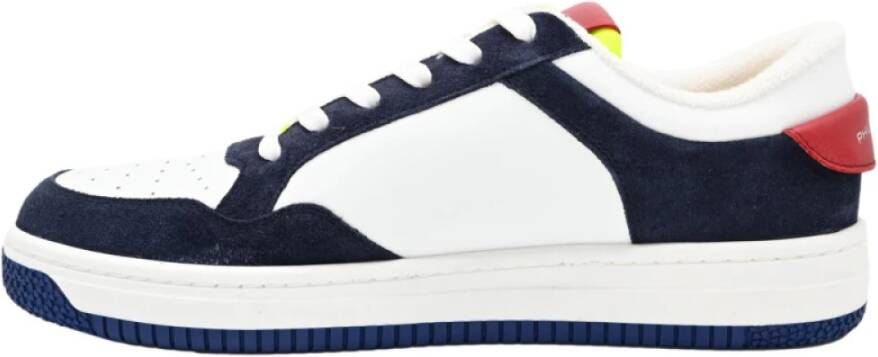 Philippe Model Lyon Low Sneakers in Wit Blauw Multicolor Heren