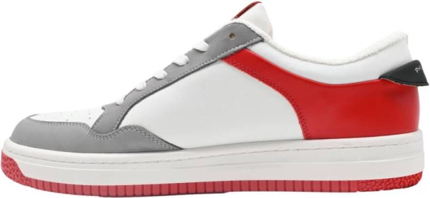 Philippe Model Lyon Low Sneakers in Wit Grijs Multicolor Heren