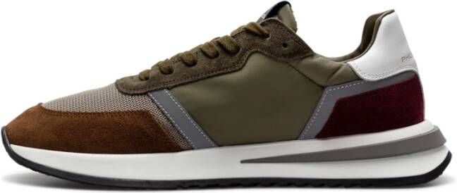 Philippe Model Heren Sneakers Paris Tylu W017 Groen Bruin Groen Heren