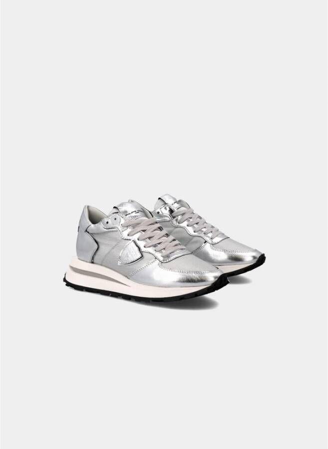 Philippe Model Metallic High-Top Sneaker Gray Heren