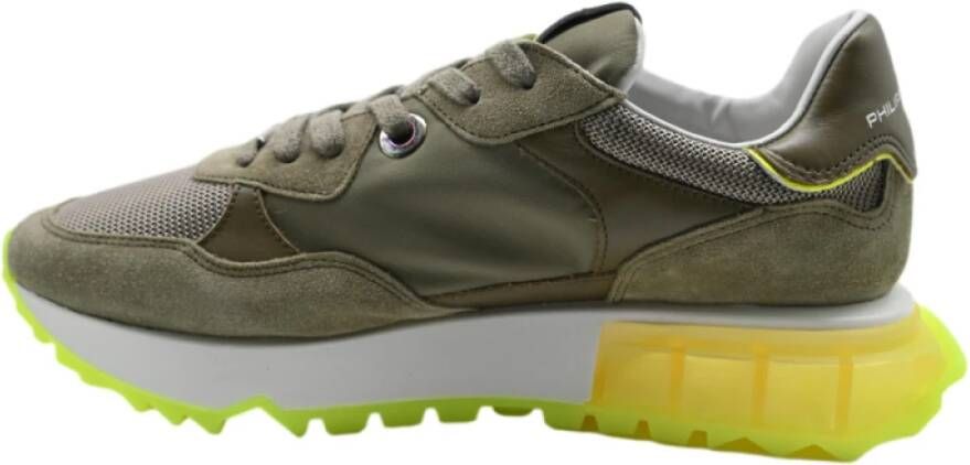 Philippe Model Militaire Fluo Lage Top Sneakers Green Heren