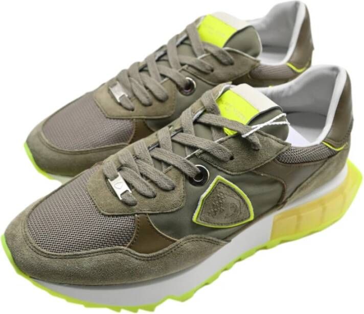 Philippe Model Militaire Fluo Lage Top Sneakers Green Heren