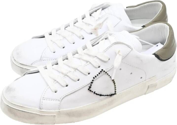 Philippe Model Militaire Geborduurde Sneakers White Heren