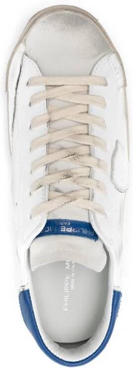 Philippe Model Multicolor Leren Sneakers met Distressed Finish White Heren