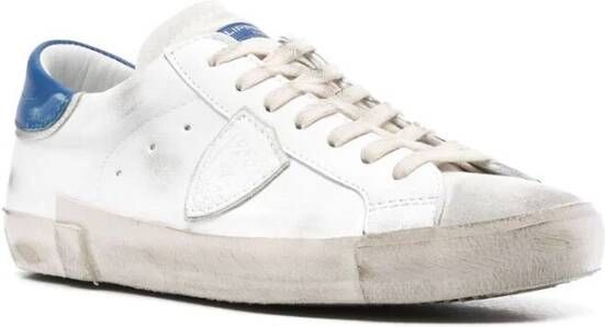 Philippe Model Multicolor Leren Sneakers met Distressed Finish White Heren