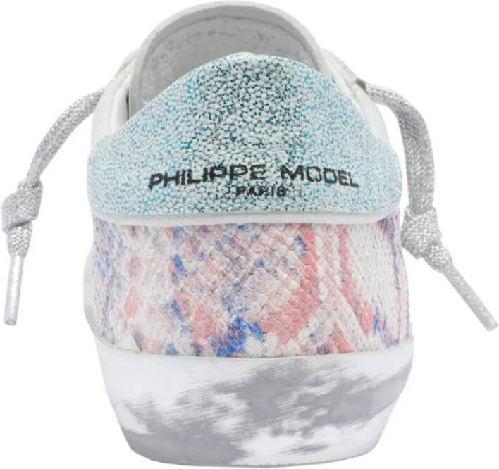 Philippe Model Multikleur Leren Sneakers Multicolor Dames