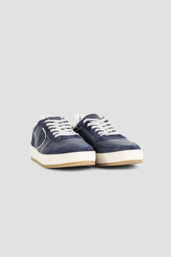 Philippe Model Navy Blauwe Lage Sneakers Blue Heren