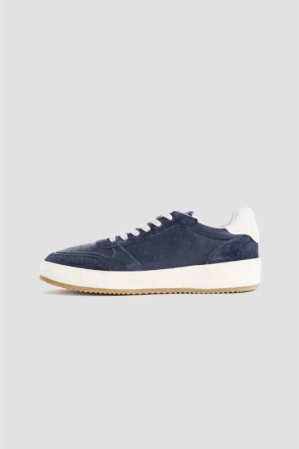 Philippe Model Navy Blauwe Lage Sneakers Blue Heren