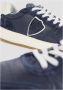 Philippe Model Navy Blauwe Lage Sneakers Blue Heren - Thumbnail 5