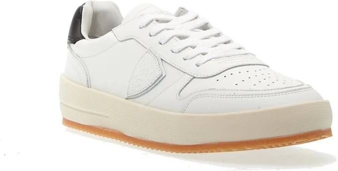 Philippe Model Nicetomaia Leren Sneakers Wit Zwart White Heren