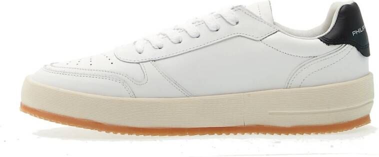 Philippe Model Nicetomaia Leren Sneakers Wit Zwart White Heren