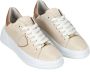 Philippe Model Nude leren sneaker met metallic details Beige Dames - Thumbnail 23