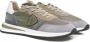 Philippe Model Nylon en Suède Lage Sneakers Green Heren - Thumbnail 2