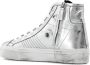 Philippe Model Hoge zilveren gelamineerde sneakers Grijs Dames - Thumbnail 12