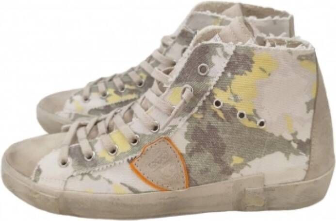 Philippe Model Paris High Camotage Sneakers Beige Heren