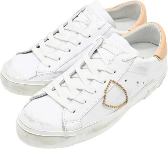 Philippe Model Paris Low Sneakers met Borduurwerk White Heren