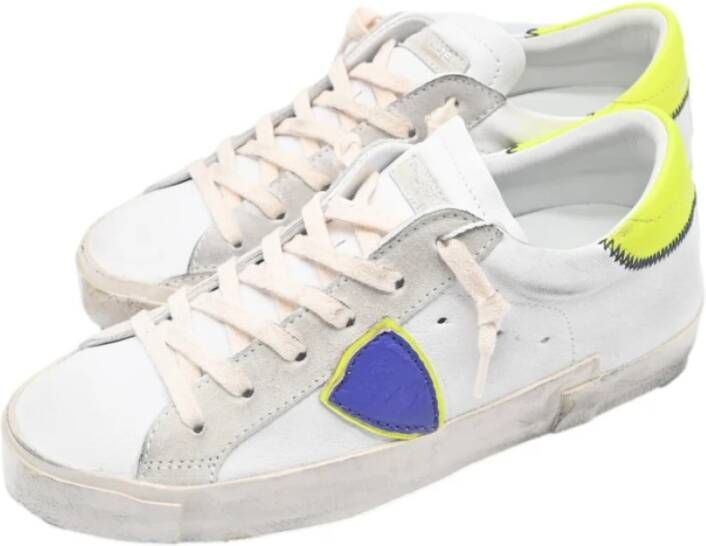 Philippe Model Paris Low Woman Neon Sneakers White Heren