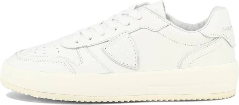 Philippe Model Paris Nice Sneakers Leer en Rubber White Dames