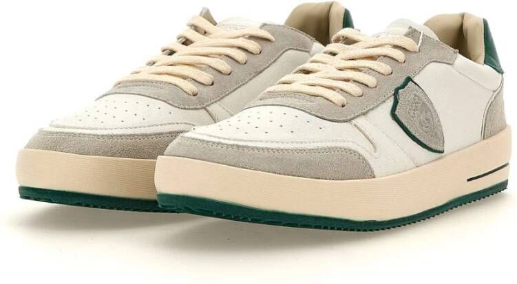 Philippe Model Paris Sneakers in wit en groen White Heren