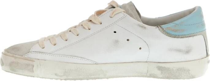 Philippe Model Paris Wit en Blauw Sneakers White Heren