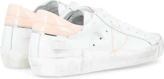 Philippe Model Paris X Leren Sneaker met Wit en Roze Logo White Dames