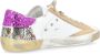 Philippe Model Paris X Witleren Sneaker met Beige Suède en Fuchsia Glitter Multicolor Dames - Thumbnail 2