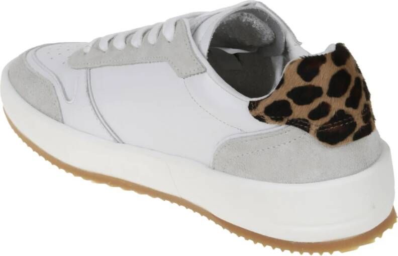 Philippe Model Platte schoenen in wit dierenprint White Dames