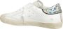 Philippe Model Lage Leren Sneaker met Suede en Glitter Inzetstukken White Dames - Thumbnail 7