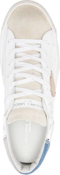 Philippe Model Prsx Wit Suède Color Block Sneakers White Dames