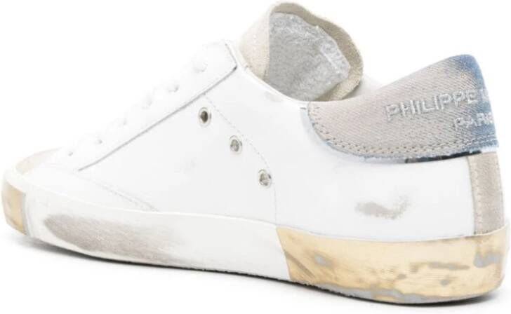 Philippe Model Prsx Wit Suède Color Block Sneakers White Dames