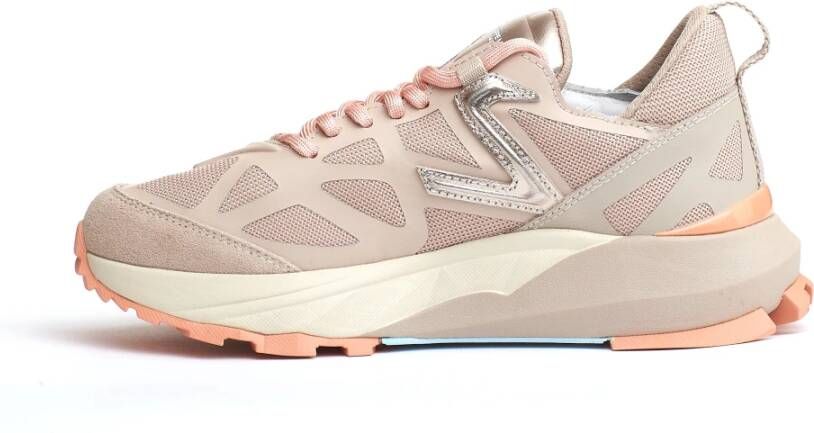 Philippe Model Rosa Sneakers Aw24 Zalm Inzetstukken Pink Dames