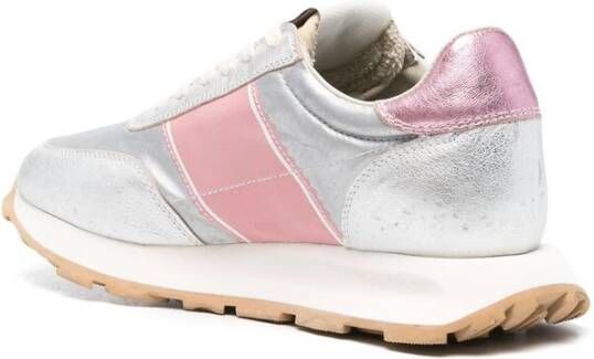 Philippe Model Roze Panel Sneakers Gray Dames